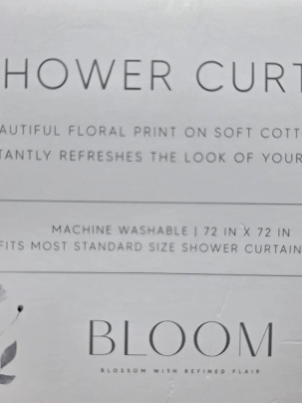 NEW Bloom Shower curtain 72x72 beautiful turquoise and green